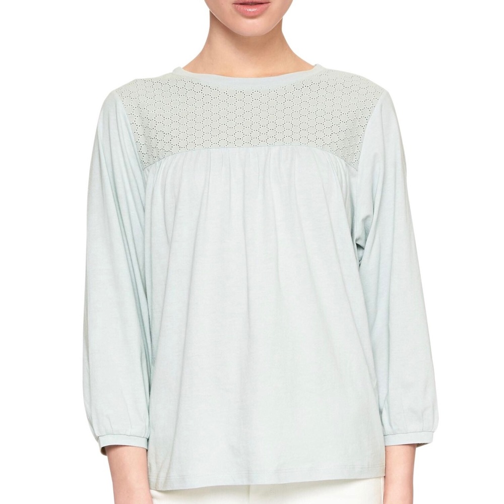 Banana Republic Eyelet Yoke Top